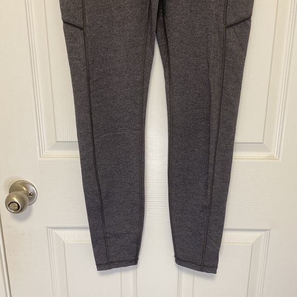 Dark Grey Lululemon size 8 Leggings with side pockets 28.” - Picture 3 of 9